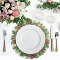 thumbnail image 4 of Ryvnso Corgi Dogs Christmas Wreath Round Plate Mats Dining Table Placemat Set of 4 for Holiday Decoration, 4 of 7