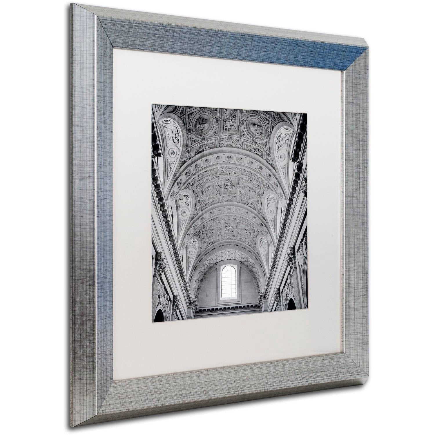 Trademark Fine Art "Paris II" Canvas Art by Alan Blaustein, White Matte, Silver Frame