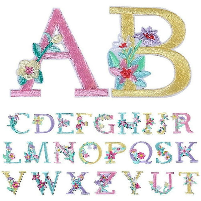 26pcs Iron On Letters for Fabric Sewing Iron On Letters for Clothing DIY Letters Decors