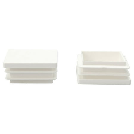 Rifled Tube - 40 x 40mm Plastic Square Tube Inserts Ribbed Pipe Tubing End Cover Caps, for 1.46