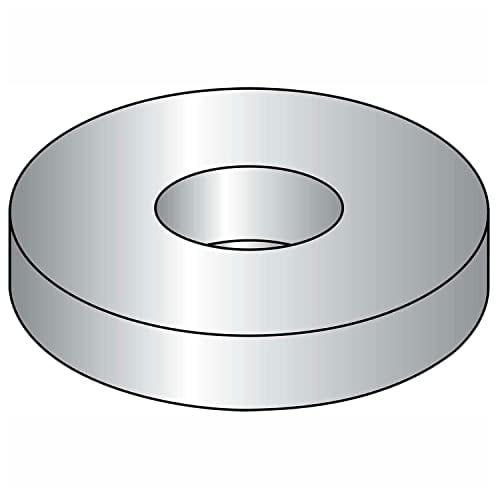 Flat Washer - 1/2"" - Low Carbon Steel - Zinc Clear CR+3 - USS - Pkg of 100 - BB