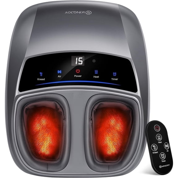 Easezen Foot Massager with Heat, Deep Kneading Shiatsu Foot Machine with Remote , Fits Up to Men Size 14, Gifts for Women Mom Men Dad Seniors