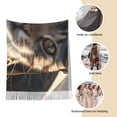 thumbnail image 6 of Cauagu Pilot Cat In Vintage Plane Print Women Wrap Shawl tassels Scarves Retro Scarf 77.6"X28.3", 6 of 8