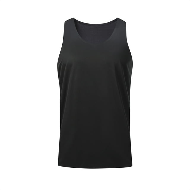 Blouse Sans Manches à Capuche Couleur Unie pour Hommes