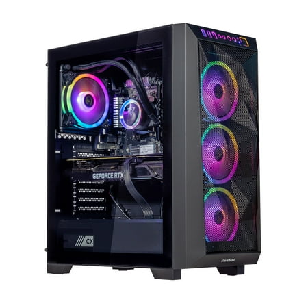 Velztorm Pilum Gaming Desktop PC (AMD Ryzen 7 - 5700X 8-Core, GeForce RTX 3090, 64GB RAM, 2TB PCIe SSD, HDMI, Display Port, Win 10 Home)