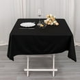 thumbnail image 4 of BalsaCircle 54x54 in Black Premium Scuba Polyester Square Tablecloth Party Linens Events Decorations Supplies, 4 of 8