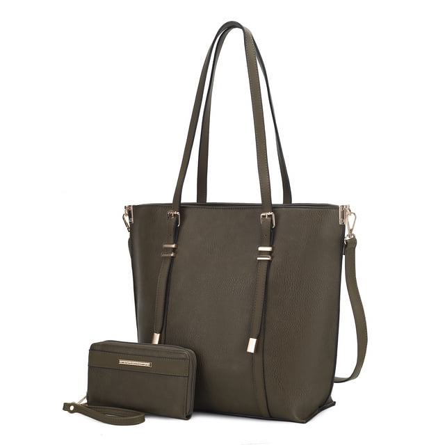 Bolso y cartera de cuero vegano MKF Collection By Mia K. 2 piezas