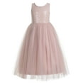 thumbnail image 3 of Ekidsbridal Girl Flower Girl Dresses - A-line Sequins Straps with Pre-tied Bow 177-A (Size: 2-12), 3 of 4