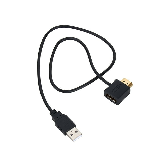 Adaptador HDMI macho a HDMI hembra, conector de 50 cm, cable de alimentación USB 2.0, cable HDMI.