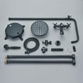thumbnail image 5 of Oil Rubbed Bronze Bathroom Freestanding Bathtub Shower Faucet Set Tub Filler Floor Mounted, 5 of 10