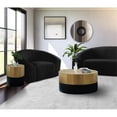 thumbnail image 4 of Meridian Furniture Sun Brushed Gold Top End Table with Matte Black Base, 4 of 6
