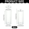 thumbnail image 2 of 2 pc 2pcs Scrunchie Holder Organizer Clear Acrylic Scrunchie Display Stand Diamond Pattern Hair Ties Holder Organizer with Lid Portable Hair Band Holder for Women 2.8x6.9inches, 2 of 6