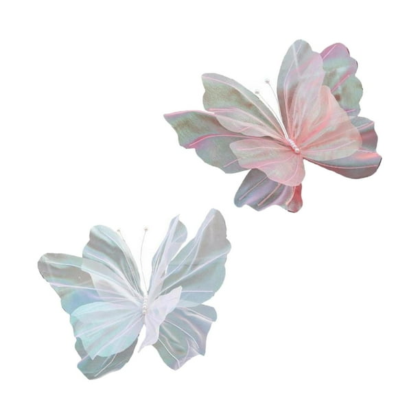 Hilo De Seda Mariposa Artificial Gasa Gigante Mariposa Falsa Para Manualidades De Boda Rosa+Mariposa Artificial De Hilo De Seda, Gasa Gigante, Mariposa Falsa Para Manualidades De Boda, Color
