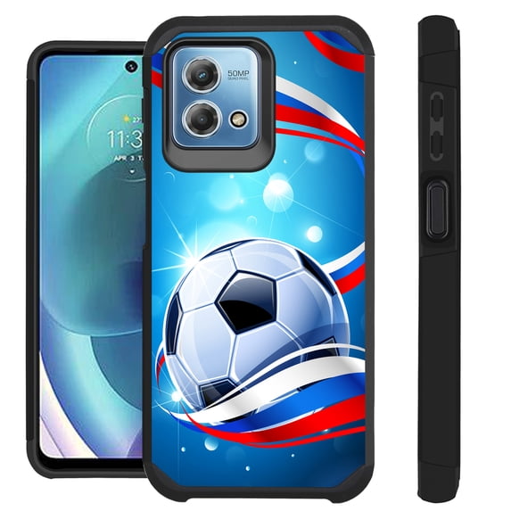 Compatible with Motorola Moto G Stylus 5G (2023); Hybrid Fusion Guard Phone Case Cover (Soccer Ribbon)