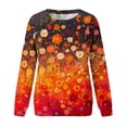 thumbnail image 4 of KIHOUT Chandails pour Femmes en Liquidation, Blouses à Manches Longues Col Rond Imprimé Floral Ample Automne Hiver, Tailles P-2TG, 4 of 5