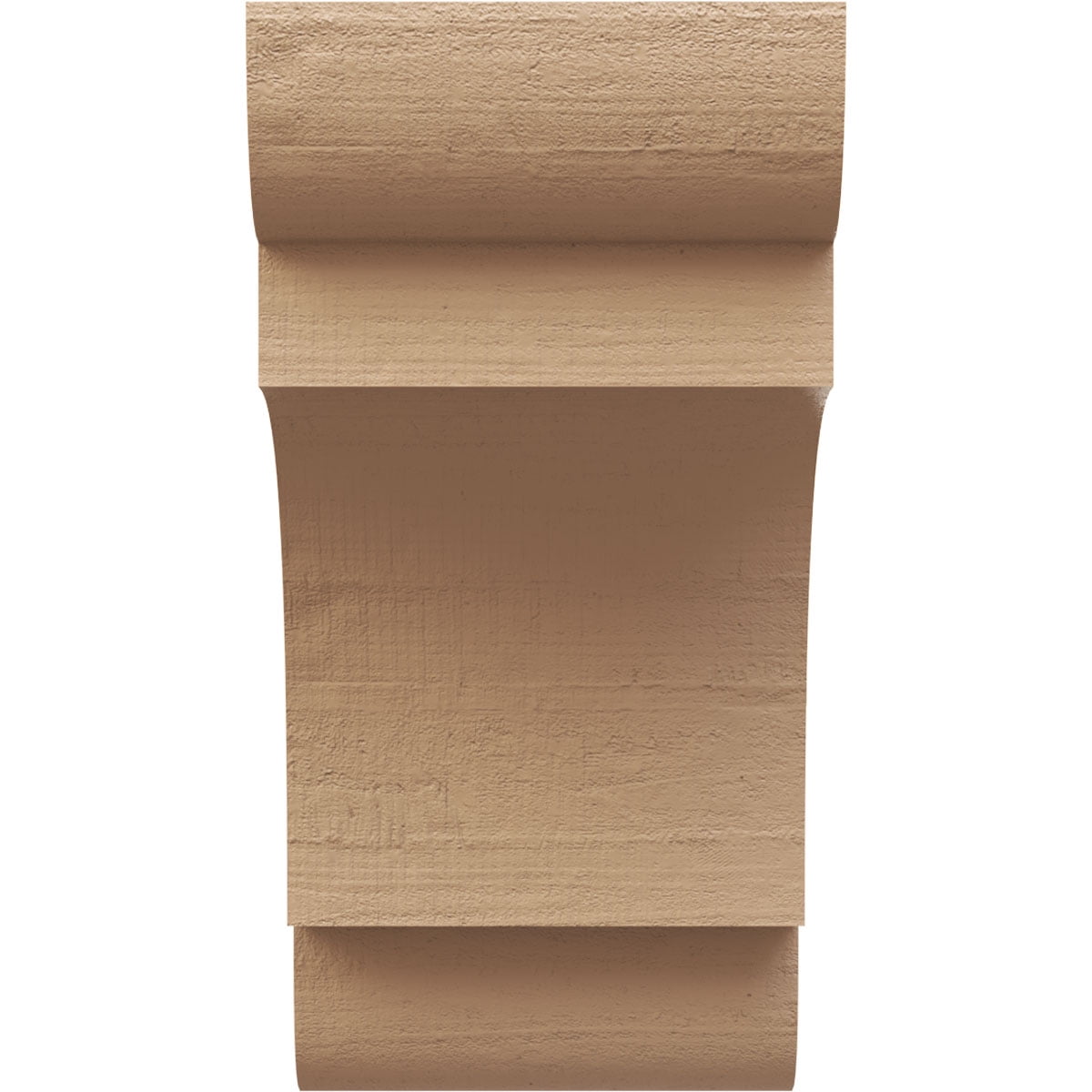11"W x 11"D x 22"H Wide New Brighton Rough Cedar Woodgrain TimberThane Corbel, Primed Tan