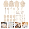 thumbnail image 4 of SHISUYAN Light Yellow House Shape Cutouts for Decor Synthetic Material Safe Durable 48pcs, 4 of 8