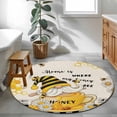 thumbnail image 3 of Round Rugs 3Ft, Yellow Gnomes Round Area Rug Washable Indoor Throw Carpet, Vintage Daisy Honey Plaid Flower Small Non Slip Circle Rug for Bedroom Living Room Home Decor Aesthetic, 3 of 8
