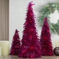 thumbnail image 2 of Northlight 24" Plum Feather Table Top Christmas Tree with Glitter, 2 of 6