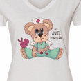 thumbnail image 4 of Inktastic CNA an Angel in Scrubs Teddy Bear Women's V-Neck T-Shirt, 4 of 5