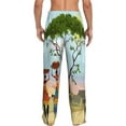thumbnail image 3 of Disketp African Women In Mountain Landscape Men'S Pajama Pants - Ultra Soft Fleece Sleep And Lounge Pants (Size: S-Xxl), 3 of 9