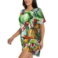 thumbnail image 2 of Picia Vegan1 Pajamas Sets for Women Soft Short-Sleeved Pjs with Lounge Shorts Two Piece Sleepwear-Small, 2 of 9