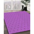 thumbnail image 2 of Ahgly Company Indoor Round Patterned Bright Neon Pink Purple Area Rugs, 6' Round, 2 of 6