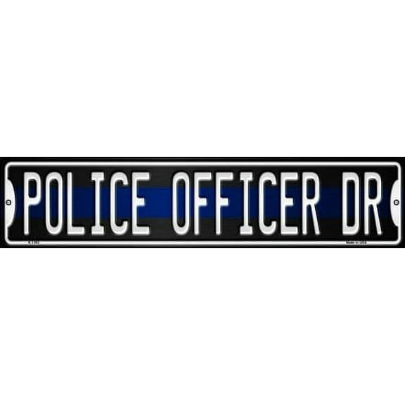 Smart Blonde K-1363 4 x 18 in. Police Officer Dr. Novelty Small Metal Street Sign