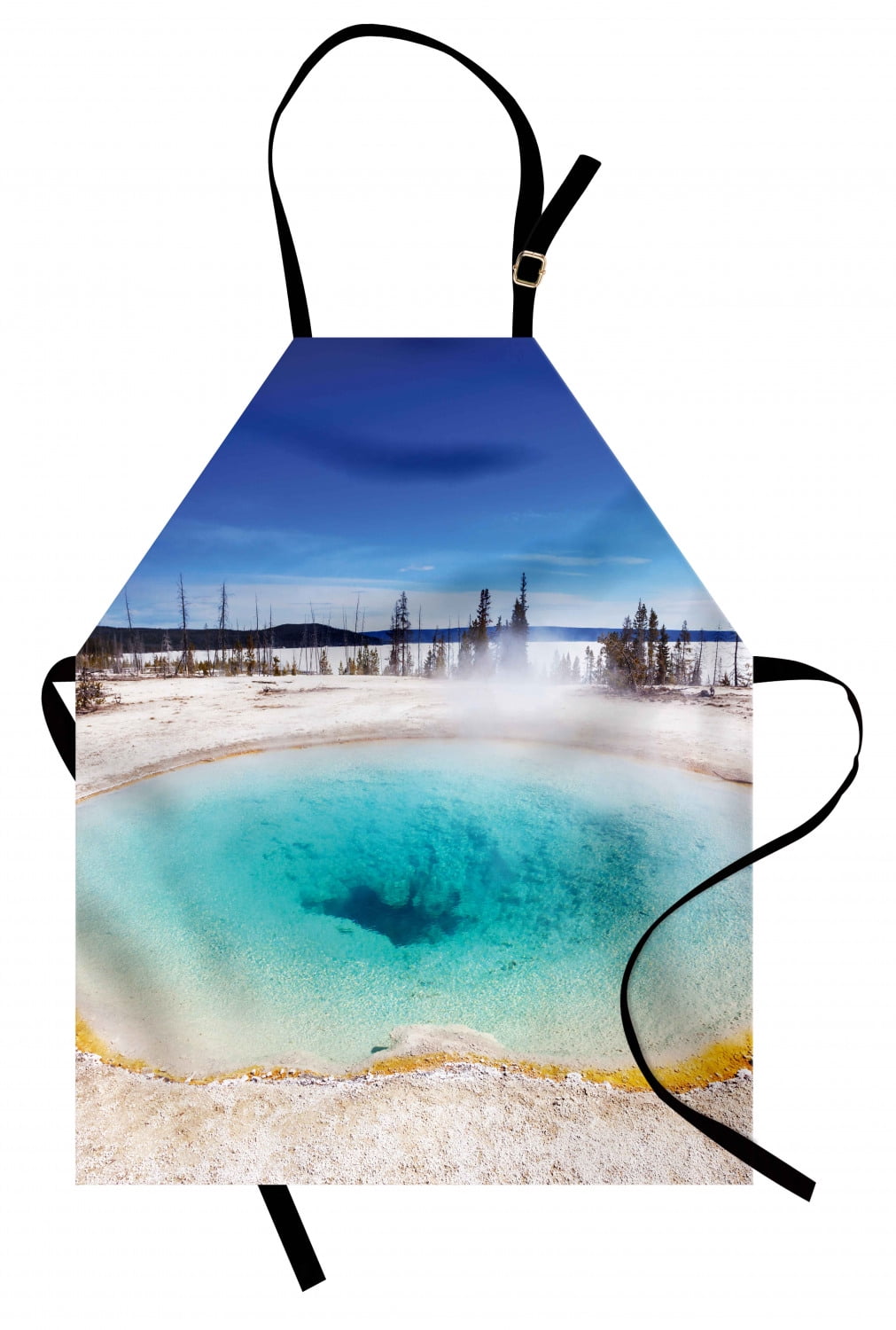 Yellowstone Apron Volcanic Hot Spring in Yellowstone Park Snowy Winter