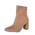 thumbnail image 4 of Lepsheexh Shoes for Women Autumn Winter Round Toe Chunky High Heel Fashionable Casual Short Tube Ankle Boots Versatile Daily Footwear, 4 of 9