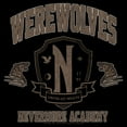 thumbnail image 2 of Mens Wednesday Werewolves Academy Crest T Shirt, 2 of 5