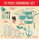 thumbnail image 2 of Juego de Baterías de Cocina – 23 Piezas – Ollas Aqua de Varios Tamaños con Tapas, Sartenes y Utensilios para Hornear – Metal de Aluminio Prensado Reforzado – Apto para Gas, Eléctrico, Cerámica e Induc, 2 of 5