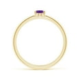 thumbnail image 2 of ANGARA Natural Classic Solitaire Oval Amethyst Promise Ring in 14K Yellow Gold for Women (Size-5x4mm) | February Birthstone, Birthday, Anniversary, Jewelry Gift for Women | Natural Amethyst Ring, 2 of 9