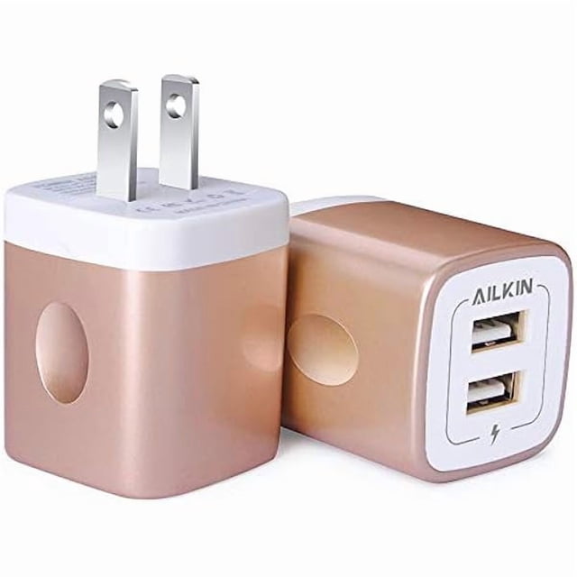 LinQingQ USB Wall Charger, Charger Block, 2.1A Multiport Fast Charge Power Brick Cube Plug Box Base Adapter for iPad, iPhone, iPod, Samsung Galaxy, Huawei, HTC, LG, or Other Cell Phone Smart Devices