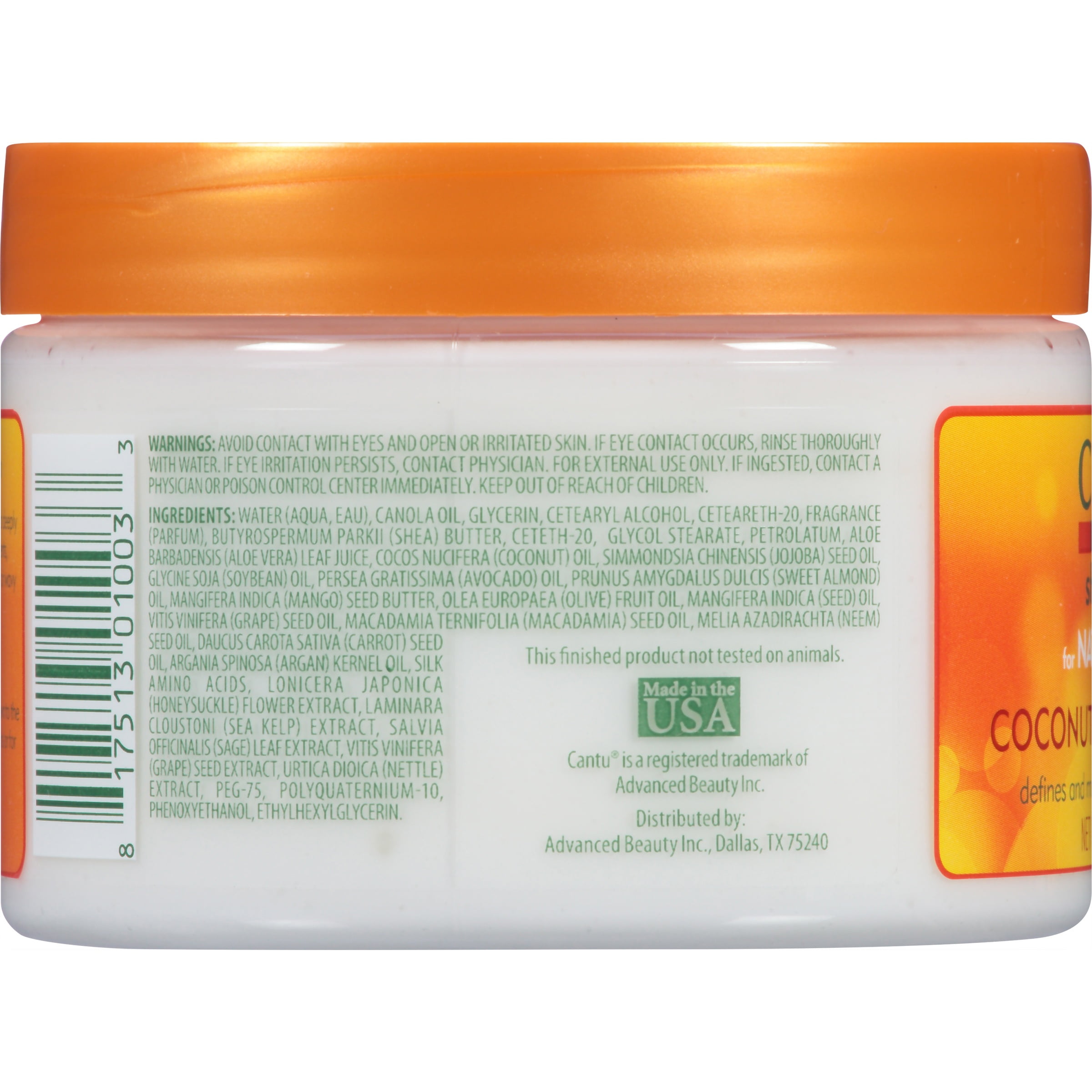 Cantu Shea Butter Coconut Curling Cream For Natural Hair 12 Oz