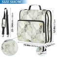 thumbnail image 2 of FORMRS Zipper Binder with Shoulder Strap 2-inch Ring 500 Sheet Capacity File Bag, Gray Marble Pattern, 2 of 5