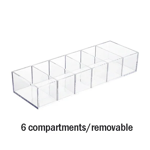 Clear Acrylic Makeup Cosmetics Organizer Storage Box Compact Jewelry and Cosmetic Storage Box for Vanity and Dresser