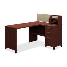 Bush Tall Hutch 72-Inch by 12-Inch by 42-Inch Harvest cherry