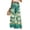 840#Green, variant on Women's Boho Printed Palazzo Pants Smocked High Waist Wide Leg Loose Beach Trousers with Pockets Light Brown S