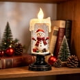 thumbnail image 5 of Lighted Christmas Snow Globe Candle Holder, 6.1 in Tabletop Snow Globe Figurine for Mantel Shelf Winter Decor, 5 of 9