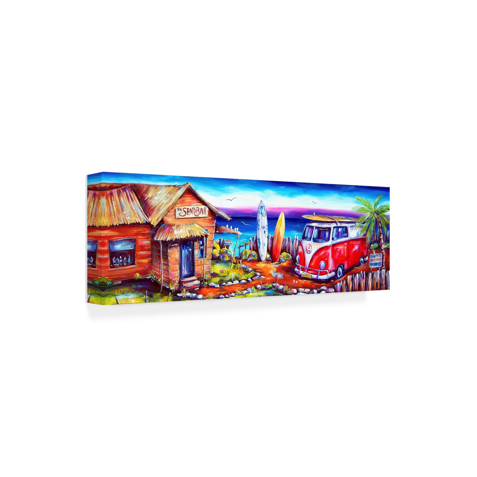 Trademark Fine Art 'Surf Sandbar' Canvas Art by Deborah Broughton