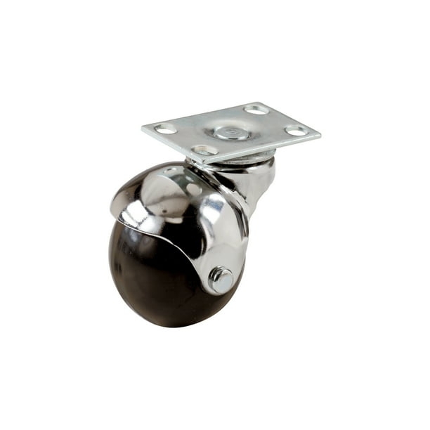 Shepherd 2 in. Dia. Swivel Rubber Hooded Ball Caster 80 lb. 1 pk