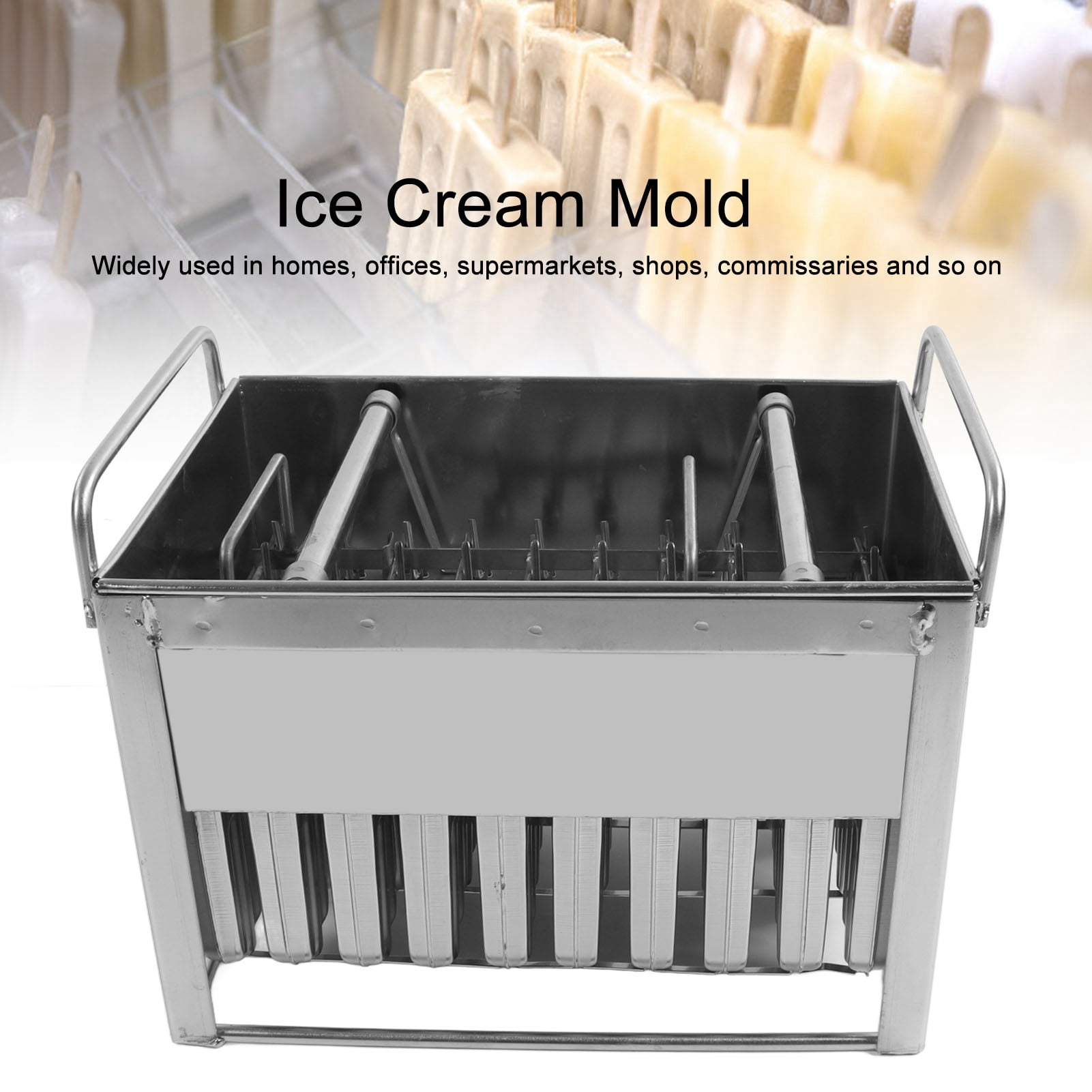 ice cream maker , stainless steel ice cream , ice cream maker 304 stainless steel stick holder with lid home commercial 50ml 34.6x24x24 cm silver