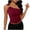 Wine, variant on VEKDONE One Shoulder Going Out Tops for Women Trendy Summer Y2K Clothes Sleeveless Fitted Spring Fashion Shirts Beige S