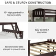 thumbnail image 6 of DHP Airlie Twin-Over-Full Bunk Bed with Ladder, Espresso, 6 of 12