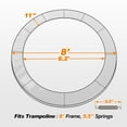 thumbnail image 4 of ExacMe Trampoline Replacement Safety Pad Round Spring Cover, 8ft Blue, 4 of 9