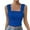 Blue, variant on DQRPSEETB Tank Top for Women Cotton Womens Summer Sleeveless Square Neck Date Night Out Crop Tank Tops Light Weight Womens Summer Tops