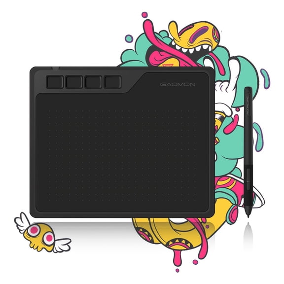 Drawing Tablet 10x6.25 Inches, Professional Large Graphics Tablet with 8192 Levels Battery-Free Stylus, 10 Hot Keys for Digital Art, Design, Photo-Editing, Work with MAC, Windows PC