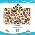 thumbnail image 2 of Beige Footballs and Numbers Pattern Hooded Bath Towel，50"x30" for Ages 3 To 12 Kids, Quick Dry Lightweight Soft Microfiber Hood Beach Towel Cover Up for Kids, 2 of 7