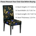thumbnail image 2 of Golden Butterfly Chair Covers for Dining Room Set of 4, Washable Spandex Parsons Slipcovers, Removable Kitchen Chair Cover, Stretch Seat Protector for Home Party Hotel, 2 of 6